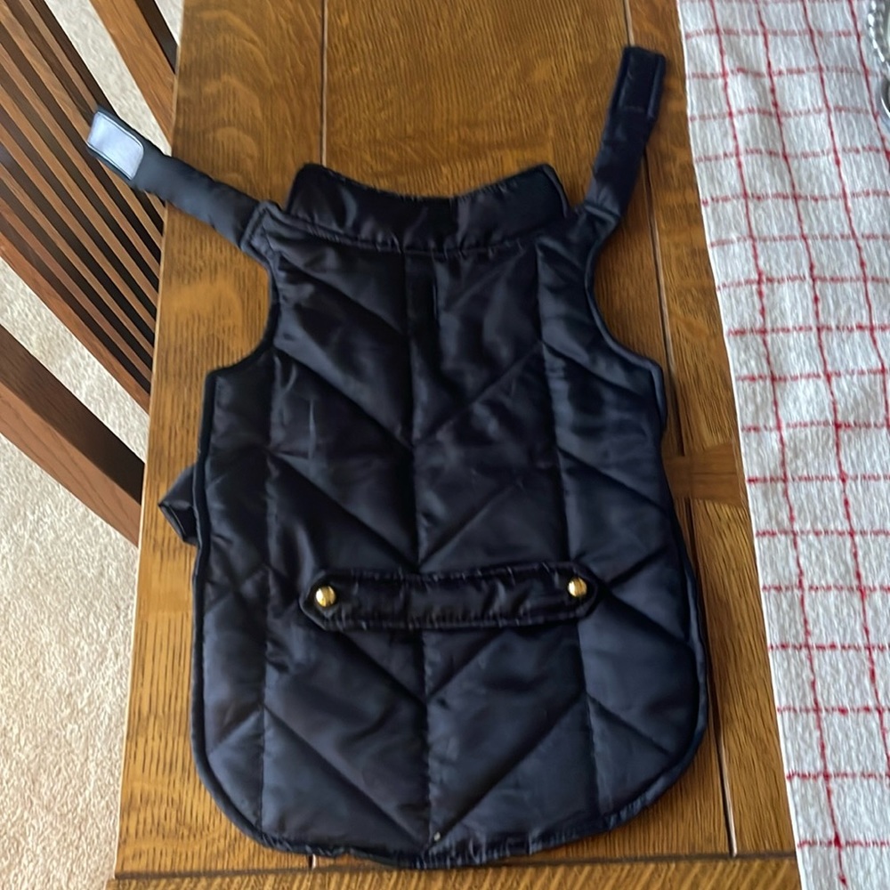 S/M dog jacket Black quilted